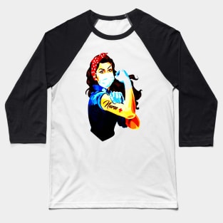 Rosie The Riveter Nurse Womens Baseball T-Shirt